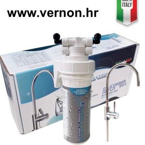 SUPER AKCIJA 45 % POPUSTA  EUROACQUE RIVER ARGENTO PRO SILVER MADE IN ITALY Komplet za mikrofiltraciju pitke vode, uključena LED slavina Uklanja neugodne okuse, mirise i sve neželjene tvari poput klora i njegovih derivata, trihalometana, atrazina, pestici