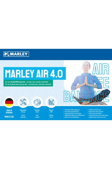 SUPER AKCIJA 30 % POPUSTA NOVO MARLEY IZMJENJIVAČ TOPLINE SVJEŽEG ZRAKA  Marley Air 4.0 REKUPERATOR ZRAKA