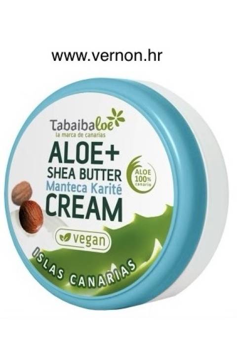 TABAIBALOE ALOE CREAM SHEA BUTTER KARITE FACE AND BODY KREMA ZA LICE S ALOE VEROM I SHEA MASLACEM PRIRODNA HIDRATANTNA KREMA - 50 ml