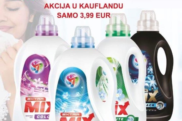 AKCIJA Tekući deterđent za pranje rublja EXTRA MIX i VERNON d.o.o. U KAUFLANDU! Od 15.10. do 21.10.2025.