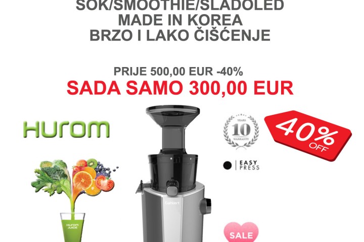 NAJPOVOLJNIJI HUROM SOKOVNICI NA TRŽIŠTU- SUPER AKCIJA UZ BESPLATNU GLS DOSTAVU